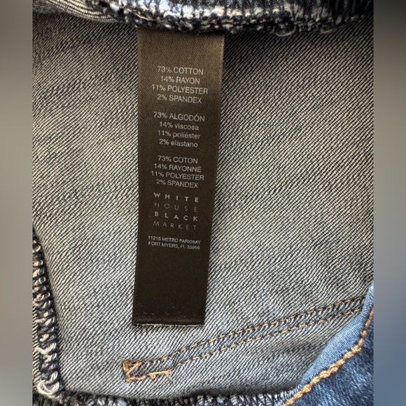 WHBM “The Slim Ankle” cropped jean with cuff. Size 0. - Picture 4 of 4